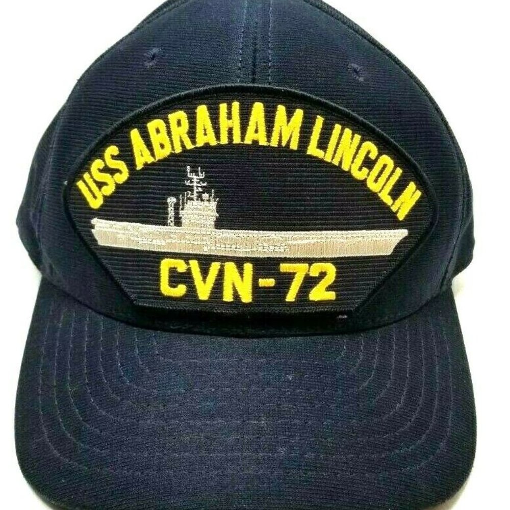 U.S. NAVY USS ABRAHAM LINCOLN CVN-72 Carrier Military Trucker Hat Baseball (J2)